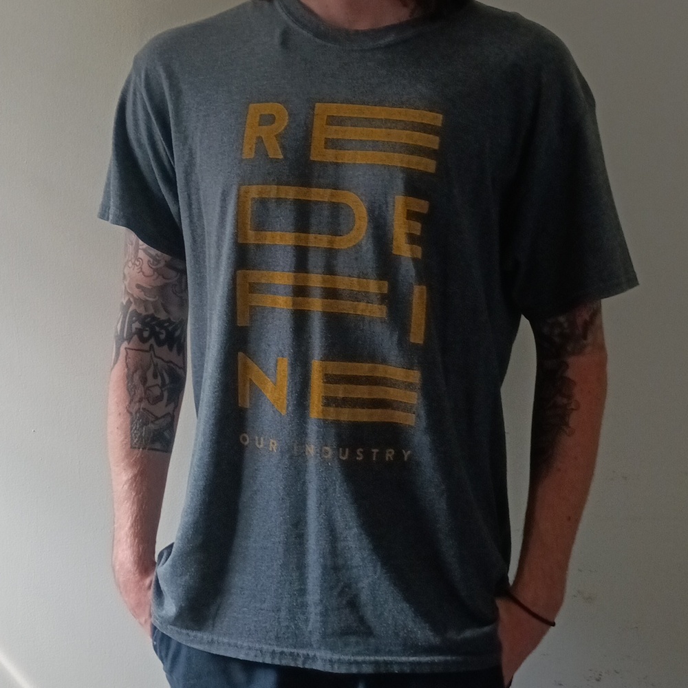 Grey Redefine our Industry short sleeve